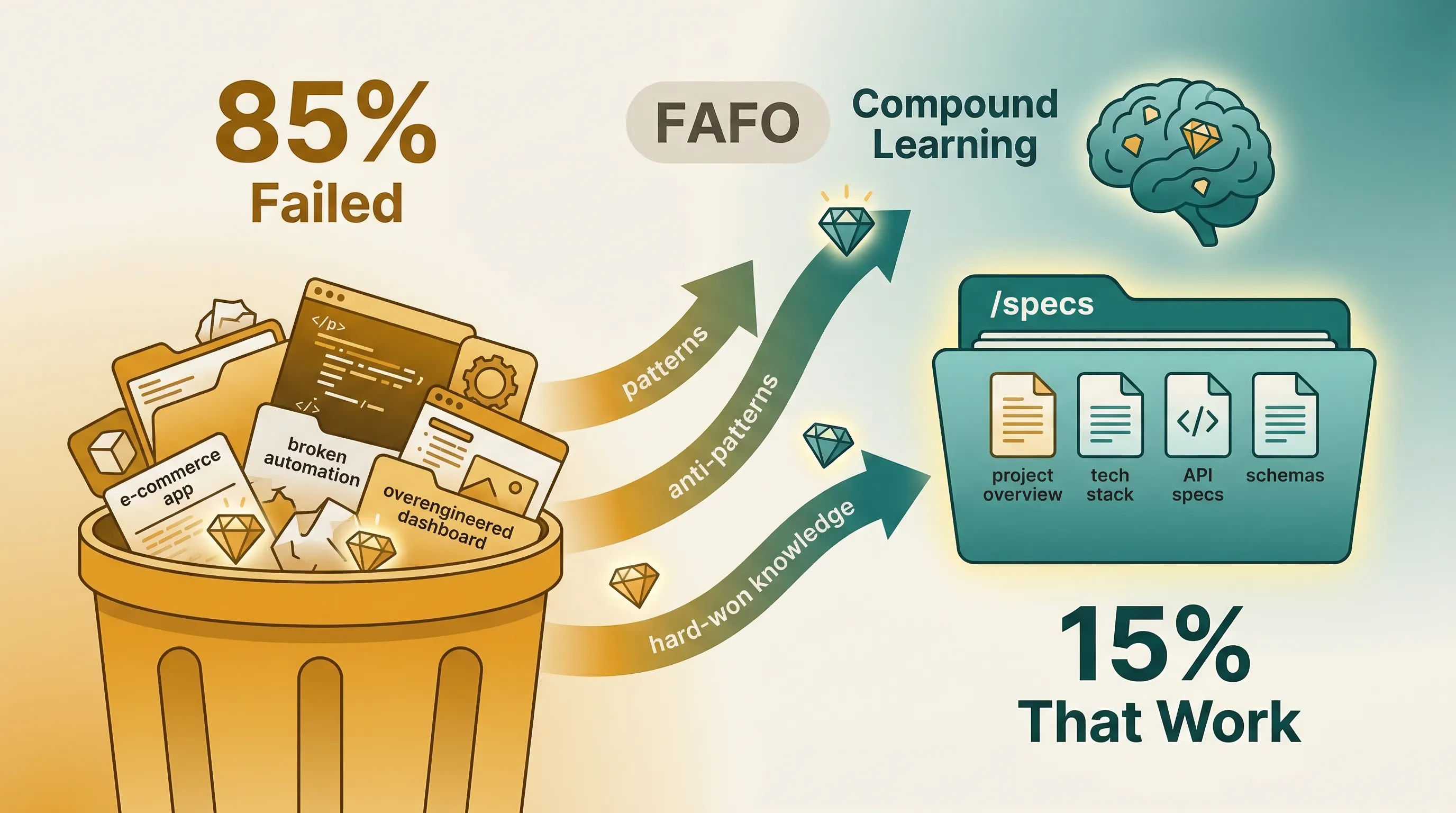 85% of My AI Projects Are in the Trash — And That's Exactly Why the Rest Work